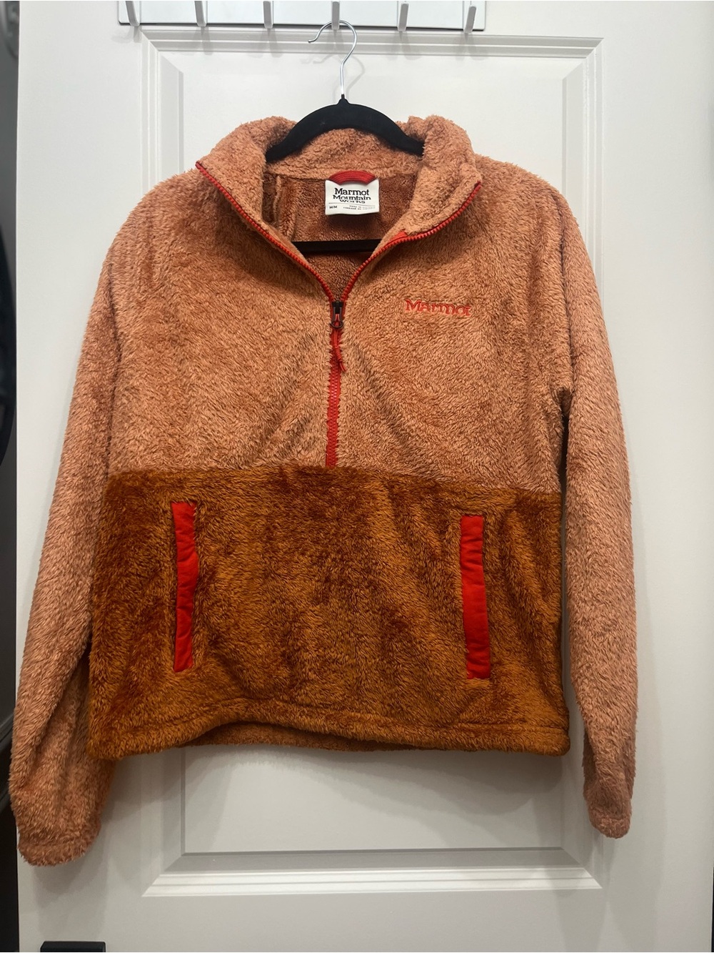 Marmot Two-Tone Sherpa Quarter Zip Pullover Jacket Medium